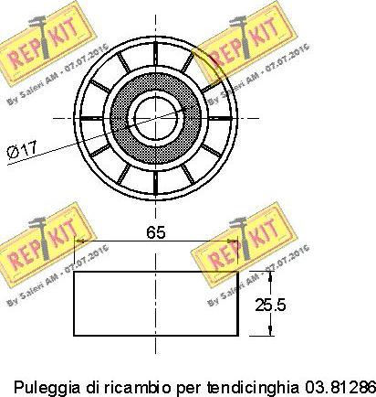 REPKIT RKT3003 - Паразитна / водеща ролка, пистов ремък vvparts.bg