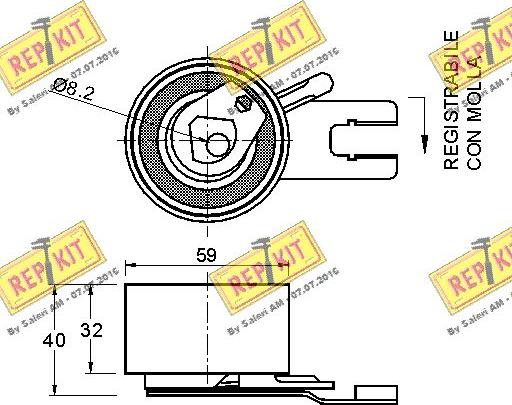 REPKIT RKT3014 - Обтяжна ролка, ангренаж vvparts.bg