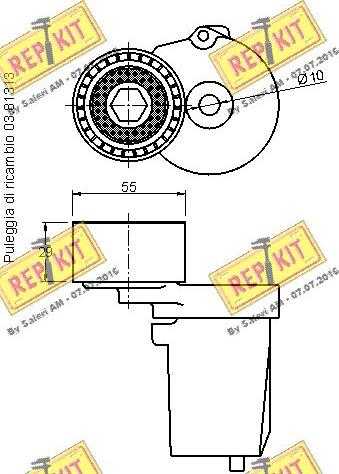 REPKIT RKT3028 - Ремъчен обтегач, пистов ремък vvparts.bg