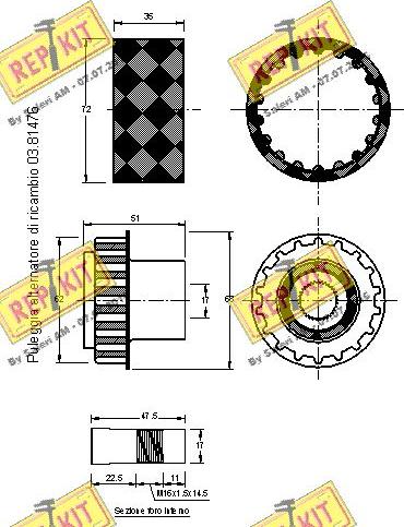 REPKIT RKT3192C - Ремъчна шайба, генератор vvparts.bg