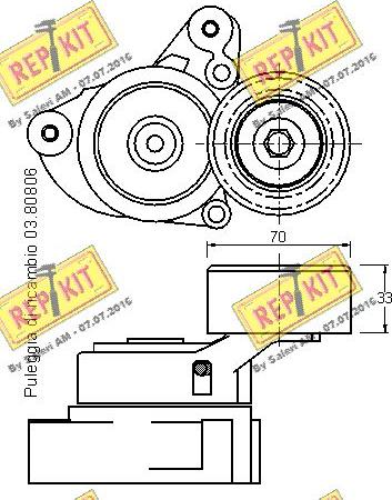 REPKIT RKT3145 - Ремъчен обтегач, пистов ремък vvparts.bg