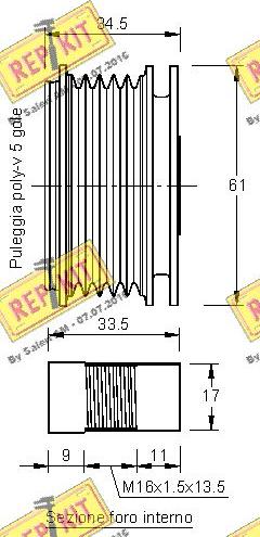 REPKIT RKT3159 - Ремъчна шайба, генератор vvparts.bg