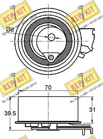 REPKIT RKT3155 - Обтяжна ролка, ангренаж vvparts.bg