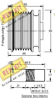 REPKIT RKT3164 - Ремъчна шайба, генератор vvparts.bg