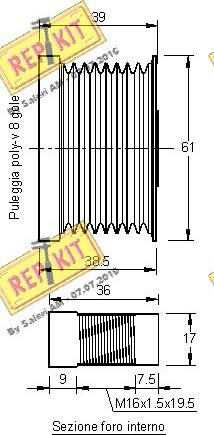 REPKIT RKT3107 - Ремъчна шайба, генератор vvparts.bg