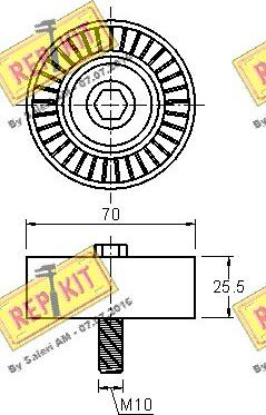 REPKIT RKT3133 - Паразитна / водеща ролка, пистов ремък vvparts.bg