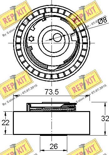 REPKIT RKT3399 - Обтяжна ролка, ангренаж vvparts.bg