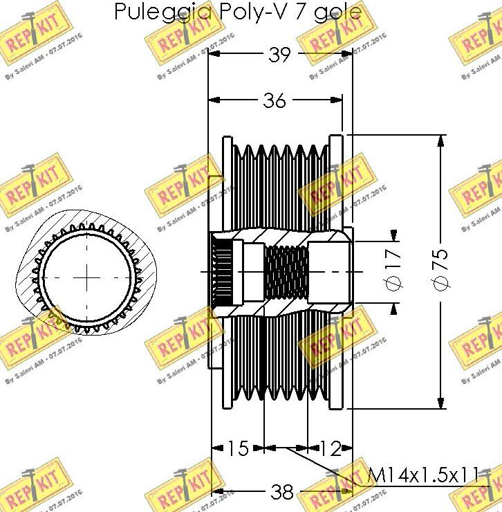 REPKIT RKT3361 - Ремъчна шайба, генератор vvparts.bg