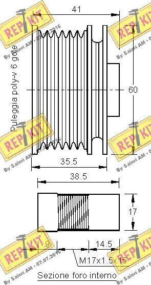 REPKIT RKT3316 - Ремъчна шайба, генератор vvparts.bg