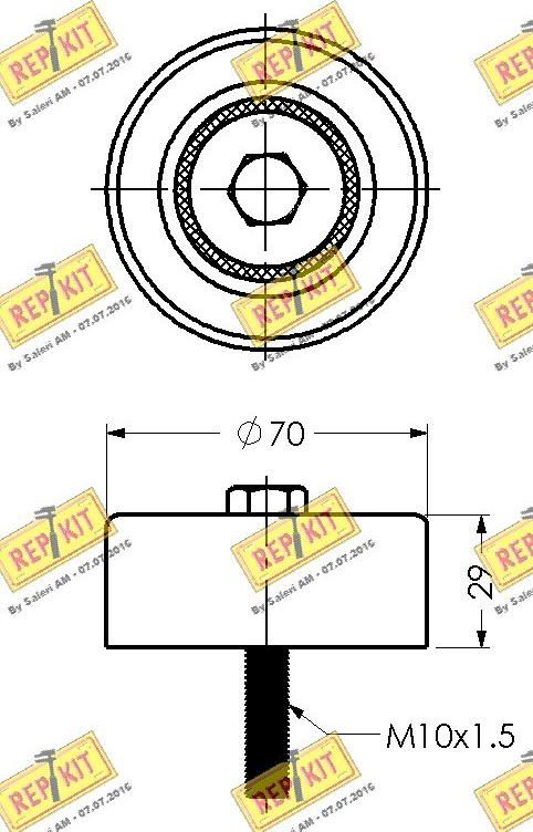 REPKIT RKT3385 - Паразитна / водеща ролка, пистов ремък vvparts.bg