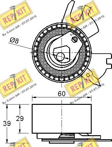 REPKIT RKT3243 - Обтяжна ролка, ангренаж vvparts.bg