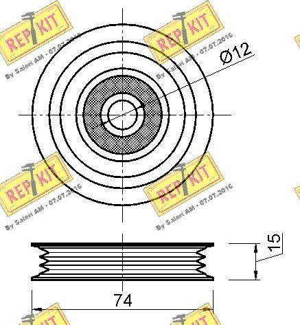 REPKIT RKT3206 - Паразитна / водеща ролка, пистов ремък vvparts.bg