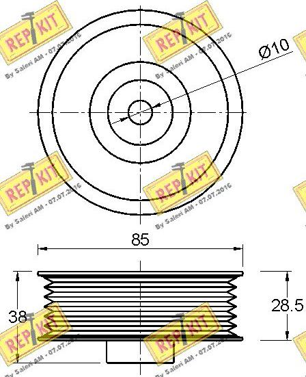 REPKIT RKT3288 - Паразитна / водеща ролка, пистов ремък vvparts.bg