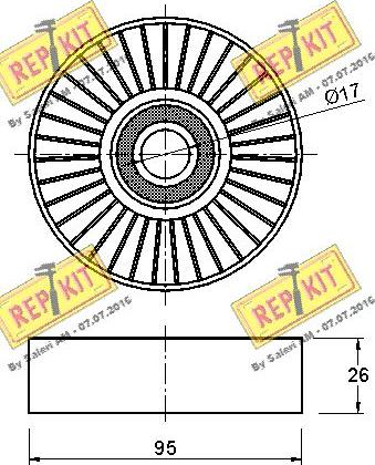 REPKIT RKT3226 - Паразитна / водеща ролка, пистов ремък vvparts.bg