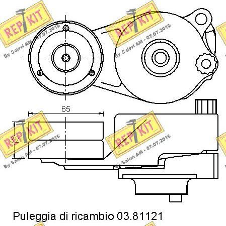 REPKIT RKT3220 - Ремъчен обтегач, пистов ремък vvparts.bg