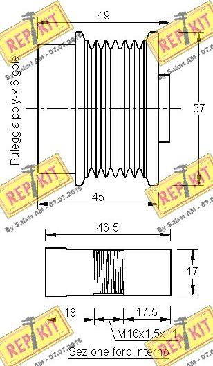 REPKIT RKT3270 - Ремъчна шайба, генератор vvparts.bg