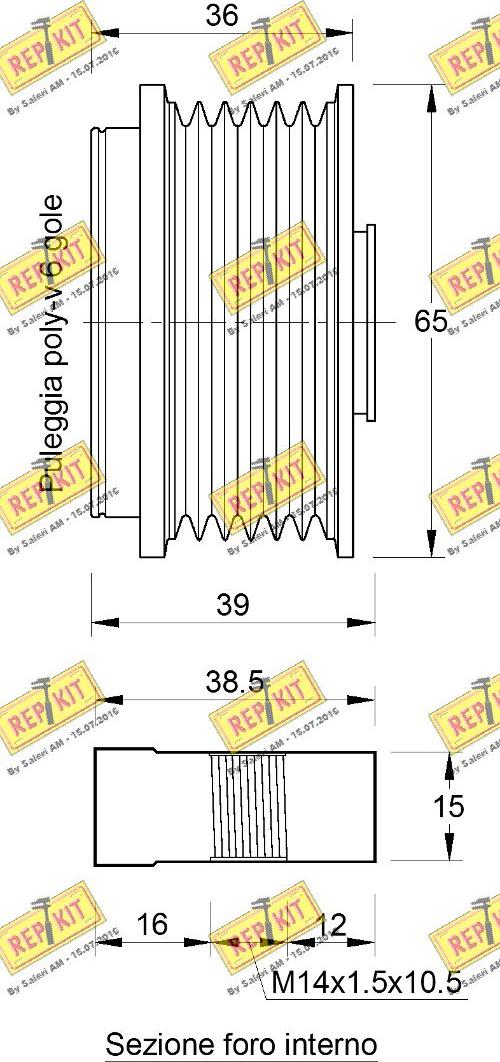 REPKIT RKT3753 - Ремъчна шайба, генератор vvparts.bg