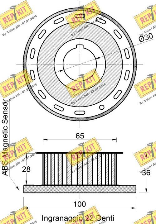 REPKIT RKT3765 - Зъбно колело, колянов вал vvparts.bg