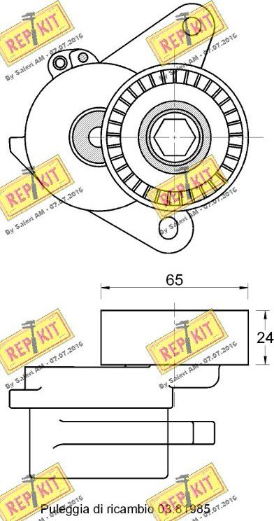 REPKIT RKT3700 - Ремъчен обтегач, пистов ремък vvparts.bg