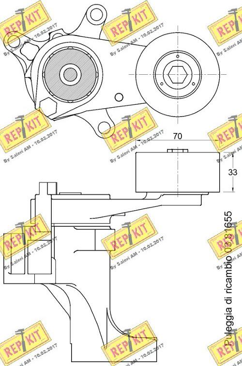 REPKIT RKT3786 - Паразитна / водеща ролка, пистов ремък vvparts.bg