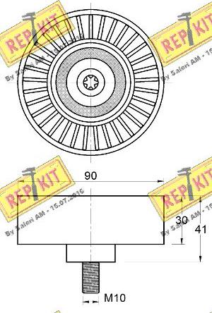 REPKIT RKT3773 - Паразитна / водеща ролка, пистов ремък vvparts.bg