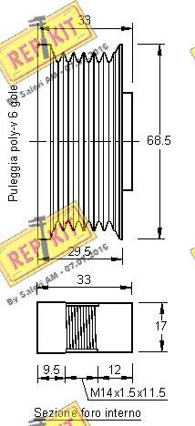 REPKIT RKT2991 - Ремъчна шайба, генератор vvparts.bg