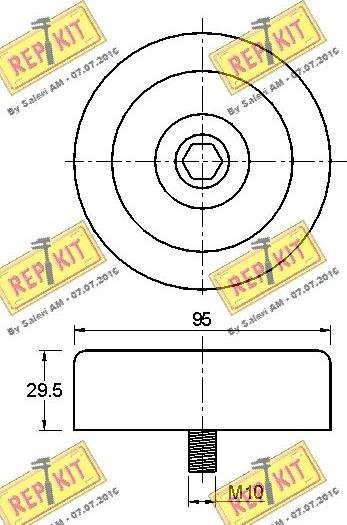 REPKIT RKT2997 - Паразитна / водеща ролка, пистов ремък vvparts.bg