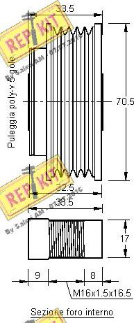 REPKIT RKT2940 - Ремъчна шайба, генератор vvparts.bg