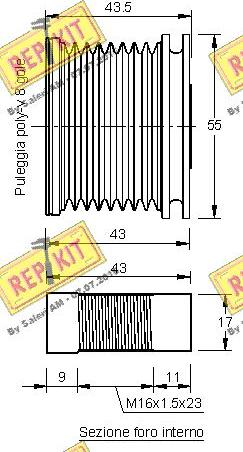 REPKIT RKT2959 - Ремъчна шайба, генератор vvparts.bg