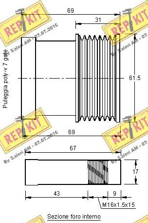 REPKIT RKT2953 - Ремъчна шайба, генератор vvparts.bg