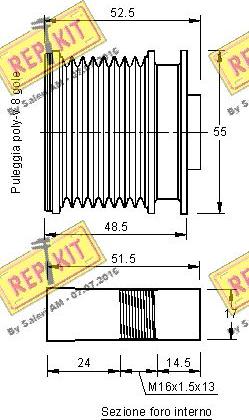 REPKIT RKT2968 - Ремъчна шайба, генератор vvparts.bg