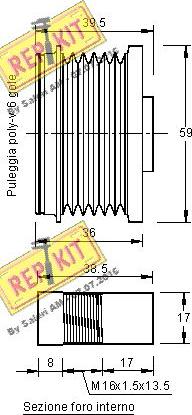 REPKIT RKT2905 - Ремъчна шайба, генератор vvparts.bg