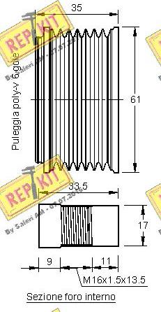 REPKIT RKT2903 - Ремъчна шайба, генератор vvparts.bg