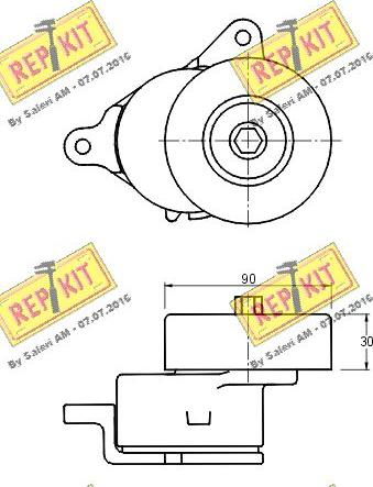 REPKIT RKT2915 - Ремъчен обтегач, пистов ремък vvparts.bg