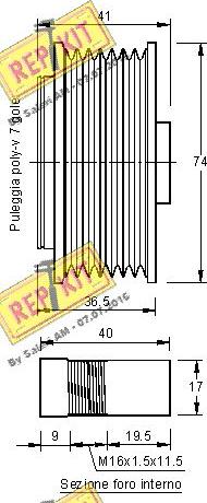 REPKIT RKT2927 - Ремъчна шайба, генератор vvparts.bg