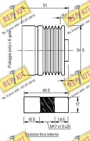 REPKIT RKT2979 - Ремъчна шайба, генератор vvparts.bg