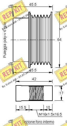 REPKIT RKT2973 - Ремъчна шайба, генератор vvparts.bg