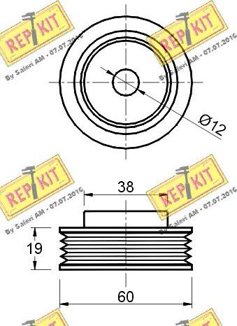 REPKIT RKT2495 - Паразитна / водеща ролка, пистов ремък vvparts.bg