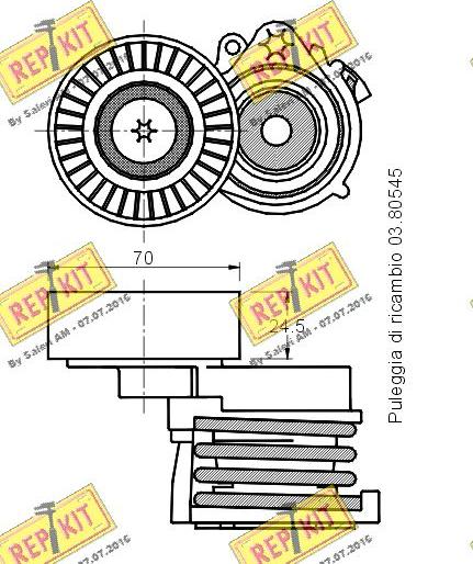 REPKIT RKT2457 - Ремъчен обтегач, пистов ремък vvparts.bg