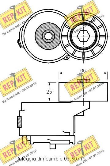 REPKIT RKT2465 - Ремъчен обтегач, пистов ремък vvparts.bg