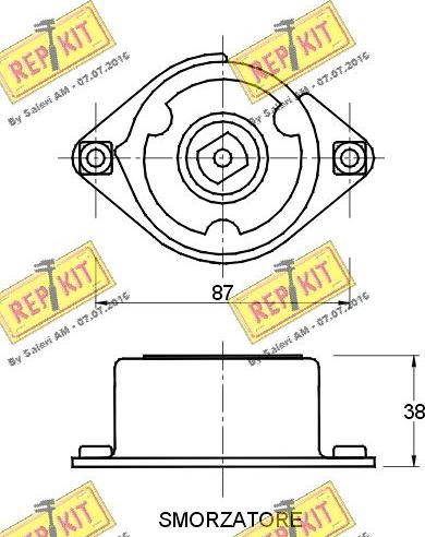 REPKIT RKT2402 - Ремъчен обтегач, пистов ремък vvparts.bg