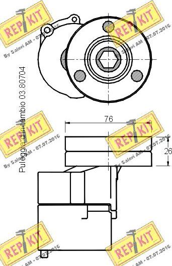 REPKIT RKT2419 - Ремъчен обтегач, пистов ремък vvparts.bg