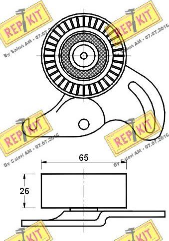 REPKIT RKT2489 - Ремъчен обтегач, пистов ремък vvparts.bg