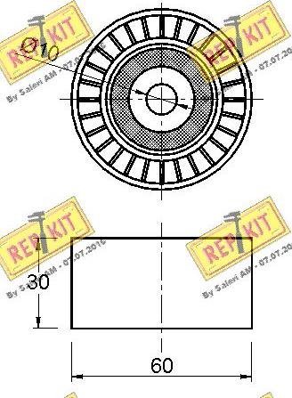 REPKIT RKT2487 - Паразитна / водеща ролка, пистов ремък vvparts.bg