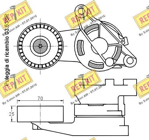 REPKIT RKT2431 - Ремъчен обтегач, пистов ремък vvparts.bg