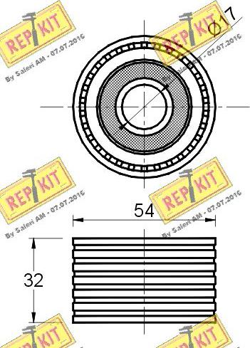 REPKIT RKT2424 - Паразитна / водеща ролка, зъбен ремък vvparts.bg