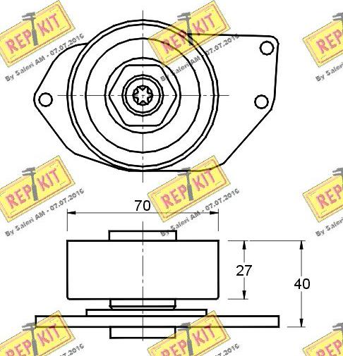 REPKIT RKT2426 - Ремъчен обтегач, пистов ремък vvparts.bg