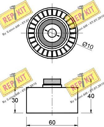 REPKIT RKT2423 - Паразитна / водеща ролка, зъбен ремък vvparts.bg