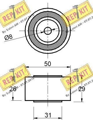 REPKIT RKT2427 - Паразитна / водеща ролка, пистов ремък vvparts.bg