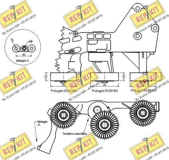 REPKIT RKT2545 - Ремъчен обтегач, пистов ремък vvparts.bg